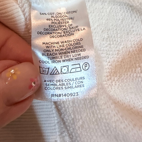 Lou & Grey Always The Optimist Cream Graphic Sweatshirt Women Small Cozy Lounge - Picture 4 of 10